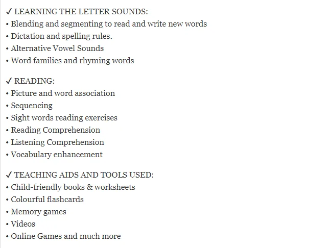 PHONICS & READING PHASE- 1